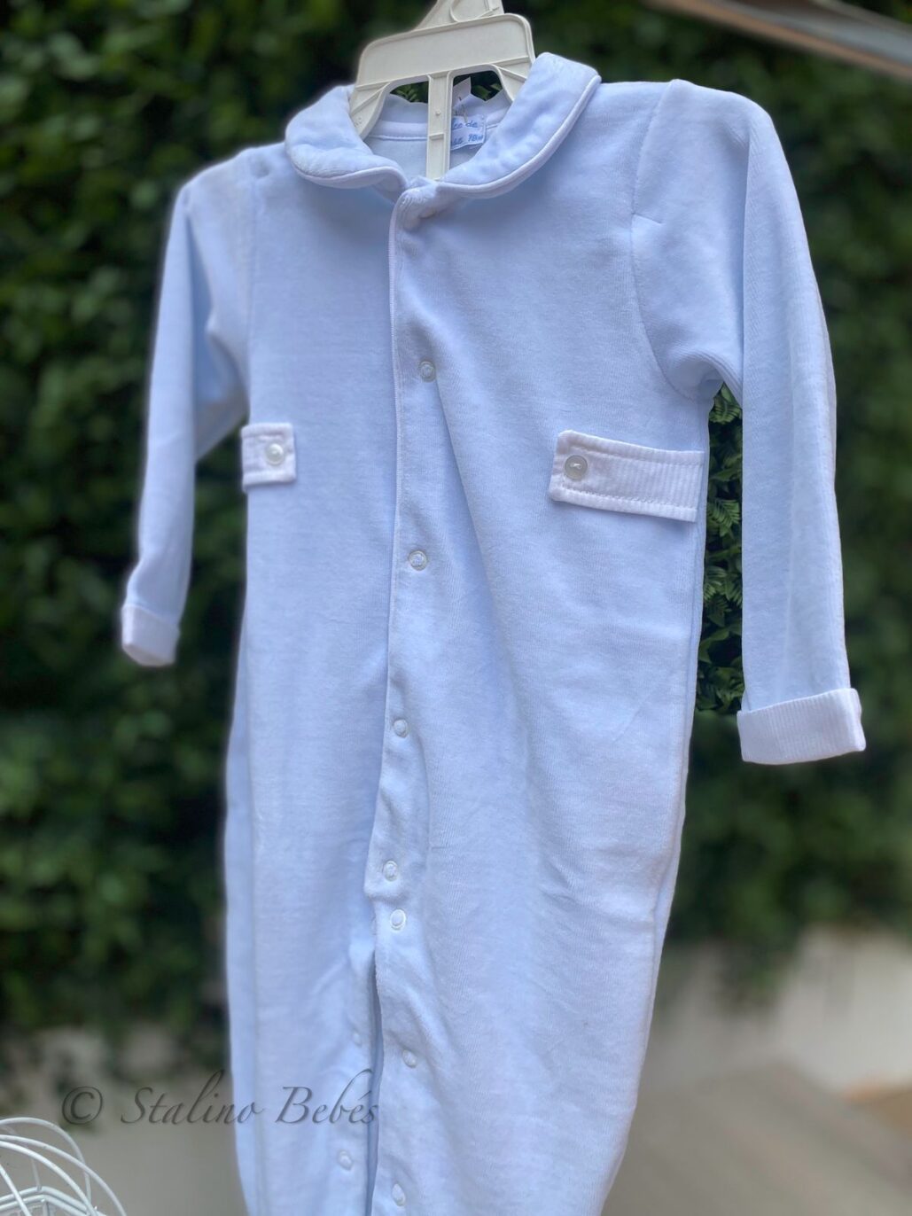 pijama pelele de terciopelo cuello peter pan - Image 2