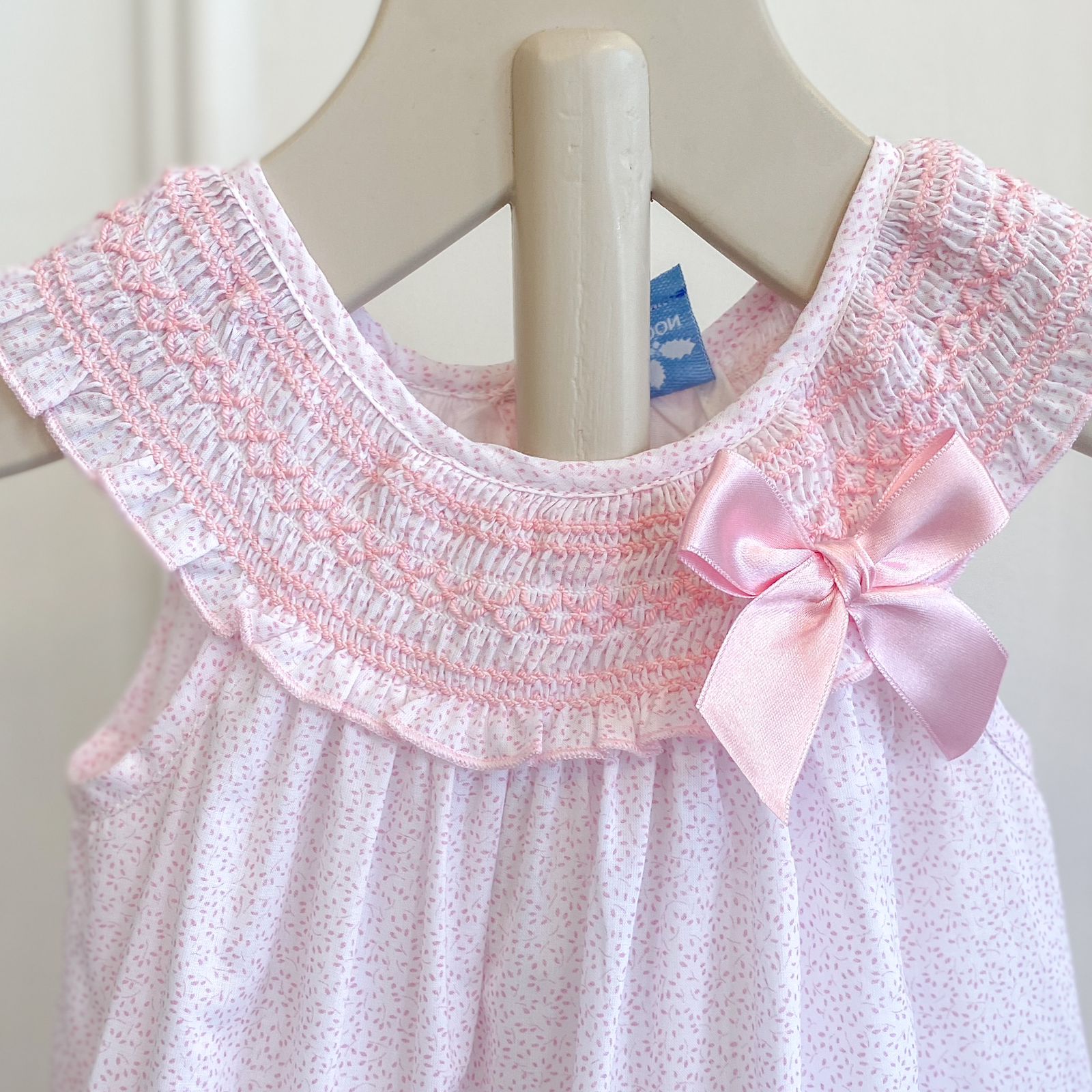 Vestido punto smock familia Leire rosa 24 meses Stalino Beb s